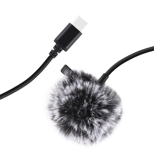 USB-C / Type-C Jack Lavalier Wired Condenser Recording Microphone