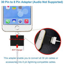 30 Pin Female to 8 Pin Male Adapter for iPhone