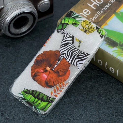 Zebra Pattern Transparent TPU Protective Case for Galaxy S10