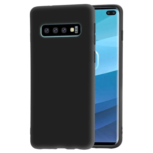 Frosted Soft TPU Protective Case for Galaxy S10+(Black)