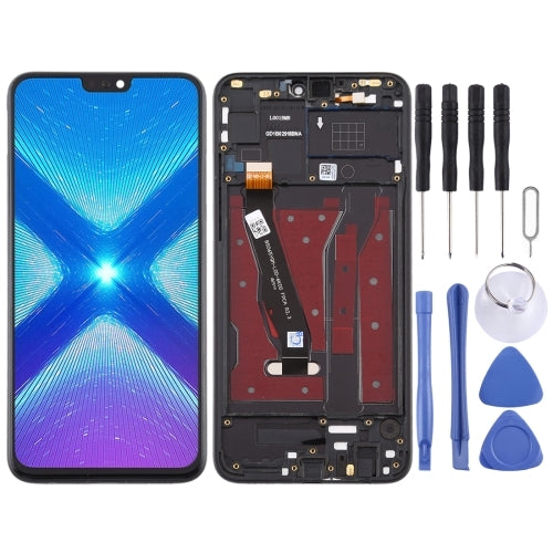 LCD Screen and Digitizer Full Assembly with Frame for Huawei Honor 8X (Black)