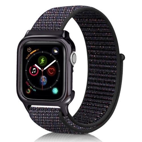 Simple Fashion Nylon Watch Strap with Frame for Apple Watch Series 5 & 4 44mm (Official Black)