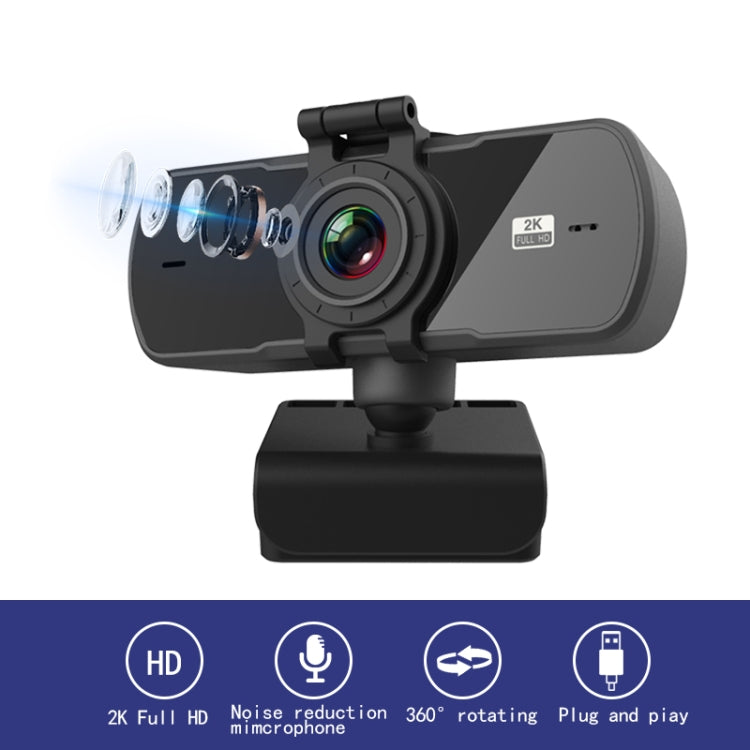 Full HD Webcam with Mic [C5 4 Million Pixel Auto Focus 2K]