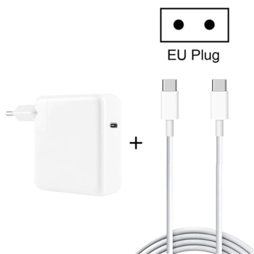 30W USB-C / Type-C Laptop Portable Power Adapter with 1.8m USB-C / Type-C to USB-C / Type-C Charging Cable, EU Plug