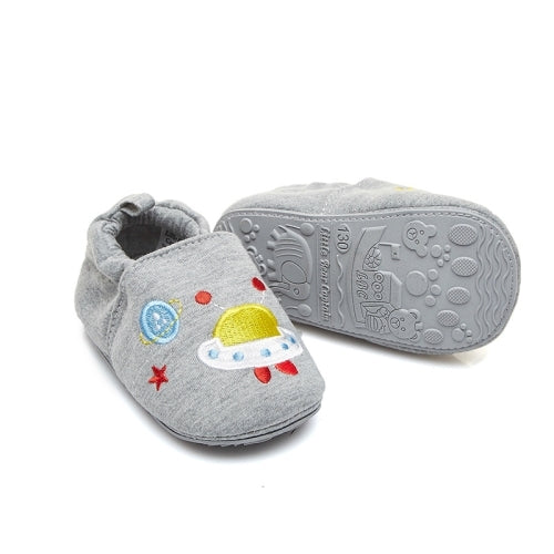 2 Pairs Spring Boy And Girl Baby Toddler Shoes 0-1 Years Old Baby Shoes Cartoon Soft Bottom Shoes, SIZE:16cm(Grey)