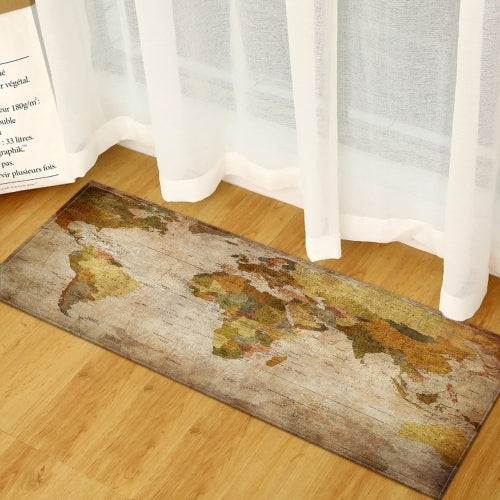 World Map Carpets Rug Bedroom Kids Baby Play Crawling Mat Memory Foam Area Rugs Carpet, Size:60x180cm(Color Block)