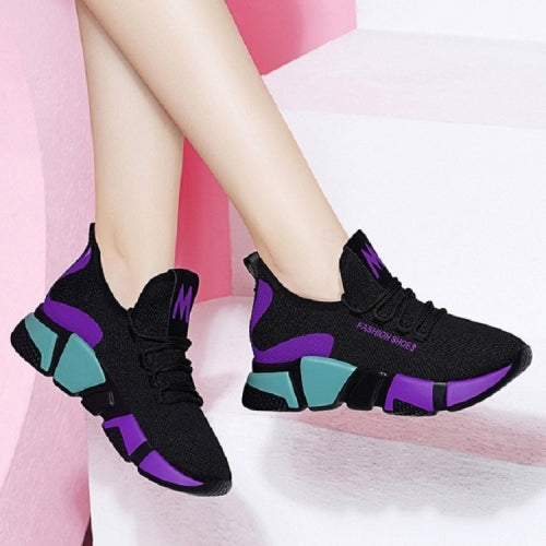 Women Shoes Wild Cloth Sneakers, Size:36(Purple)