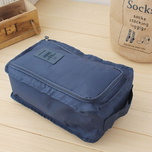 2 PCS Waterproof Shoes Bag Pouch Storage Travel Bag Portable Shoes Organizer(Navy Blue)