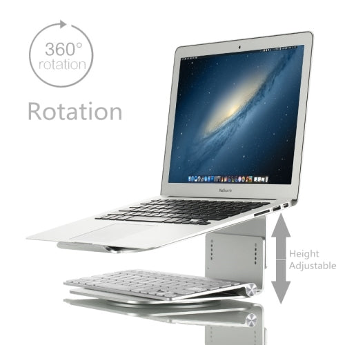 Height Adjustable Aluminum Alloy Laptop Cooling Stand 360 Rotation Ergonomic 10-17 inch Notebook Holder for MacBook Air Pro