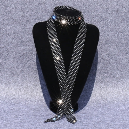Gun Black Diamond on Black Women Sequined Rhinestone Bow Tie Dance Costume Accessories