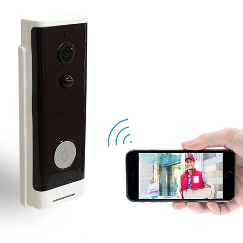 M200A WiFi Intelligent Round Button Video Doorbell, Support Infrared Motion Detection & Adaptive Rate & Two-way Intercom & Remote / PIR Wakeup(White)